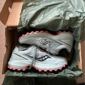Saucony Gray and Pink Athletic Shoes